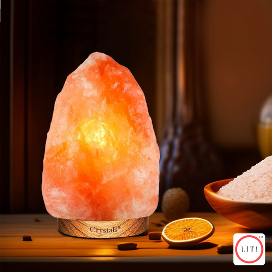 Pink Crystal Rock Natural Healing Himalayan Salt Ionizing Lamp